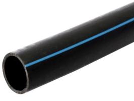 -Труба ПНД 32х2,0 черная с синей полосой